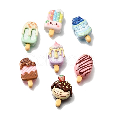 Opaque Resin Imitation Food Cabochons RE-CBA1442-01-1