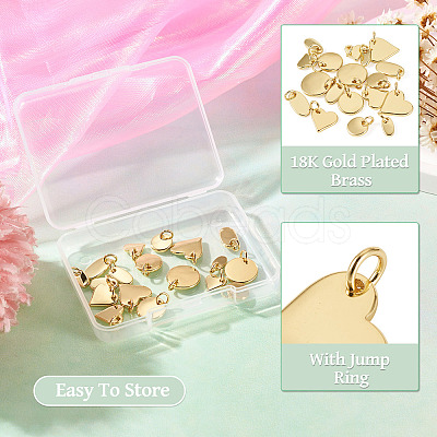 18Pcs 9 Styles Brass Charms KK-TA0008-57-1