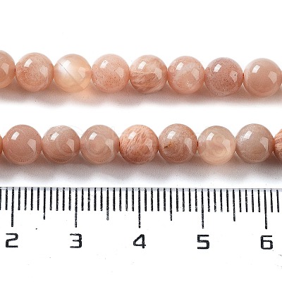 Natural Multi-Moonstone Beads Strands X-G-O030-6mm-10B-1