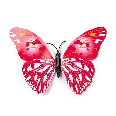 PVC Butterfly Wall Decorations DIY-WH0221-34-1