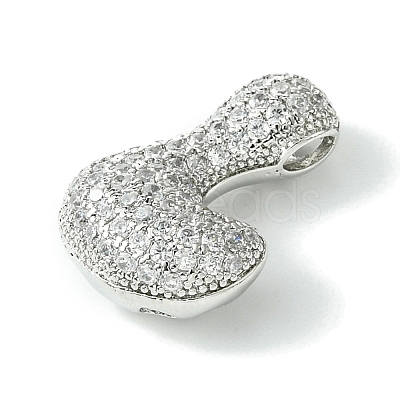 Rack Plating Brass Cubic Zirconia Pendants KK-S378-02P-L-1