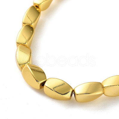 Electroplated Synthetic Non-magnetic Hematite Beads Strands G-P545-G03-8x12mm-1