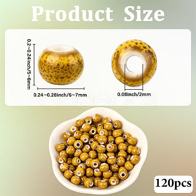 120Pcs Handmade Porcelain Beads PORC-LT0001-13C-1