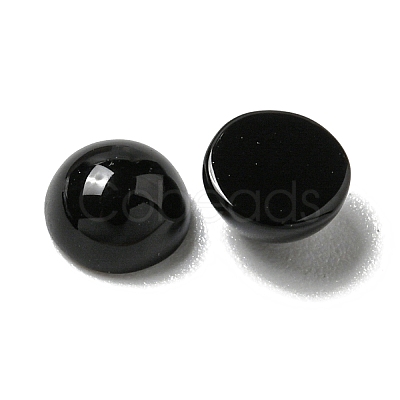 Natural Black Stone Cabochons G-Q173-01B-17-1