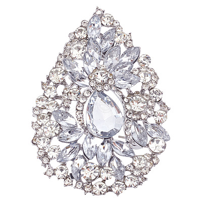 1Pc Alloy Rhinestone Brooches JEWB-MA0001-02B-1