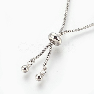 Brass Cubic Zirconia Bolo Tennis Bracelets BJEW-P232-03P-1