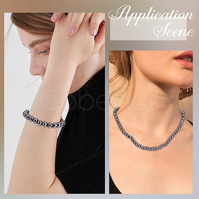 1 Strand Electroplated Synthetic Non-Magnetic Hematite Beads Strands G-PA0002-42B-1