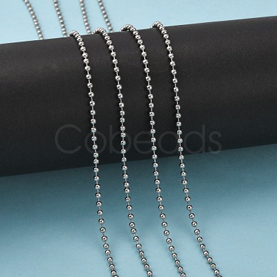 Tarnish Resistant 304 Stainless Steel Ball Chains CHS-A002B-2.4mm-1