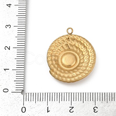 304 Stainless Steel Pendant Cabochon Settings STAS-P383-10G-1
