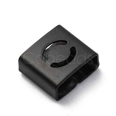 Ion Plating(IP) 304 Stainless Steel Square Slide Charms STAS-L132-26O-B-1