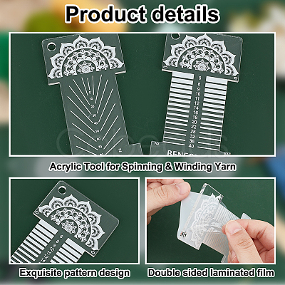 1Set Acrylic Tool for Spinning & Winding Yarn DIY-BC0013-86C-1