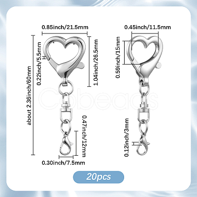 20Pcs Alloy Swivel Clasps FIND-SP0004-29P-1