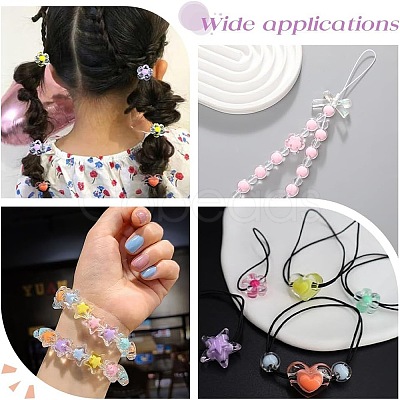 DIY Acrylic Star & Round Beads Bracelet Making Kits DIY-AR0004-20-1