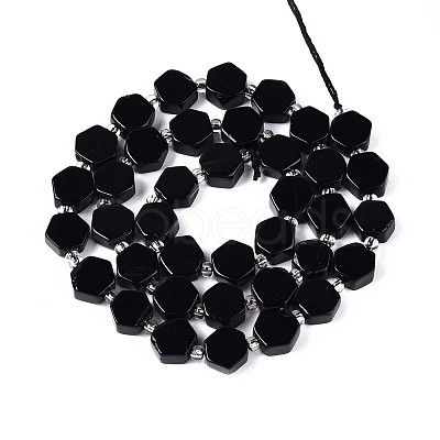 Natural Obsidian Beads Strands G-P534-A22-01-1