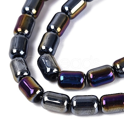 Electroplate Opaque Glass Beads Strands EGLA-Q132-03A-C05-1