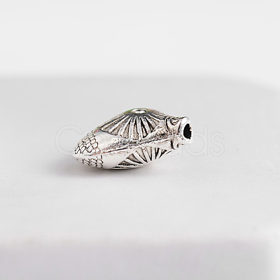 Tibetan Style Carved Heart Zinc Alloy Beads TIBEB-M028-01AS-1