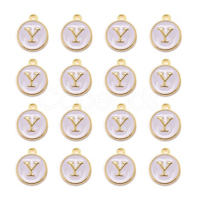Golden Plated Alloy Charms X-ENAM-S118-01Y-1