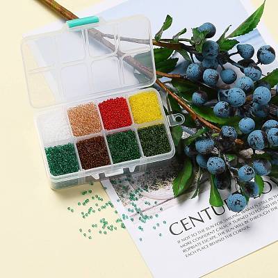 FGB 200G 8 Colors 12/0 Grade A Round Glass Seed Beads SEED-JP0010-14-2mm-1