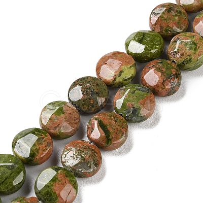 Natural Unakite Beads Strands G-K357-B04-01-1