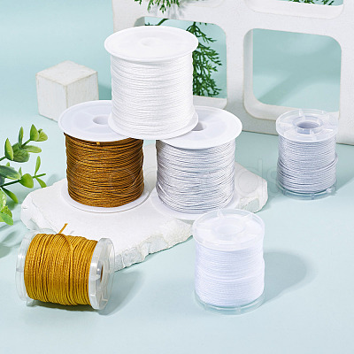 6Rolls 6 Colors Nylon Braided Cord NWIR-TA0001-46A-1