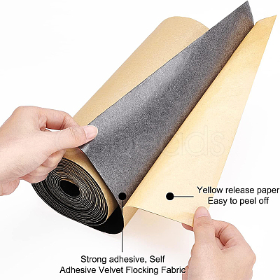 Self Adhesive Velvet Flocking Fabric OCOR-BC0001-58B-07-1