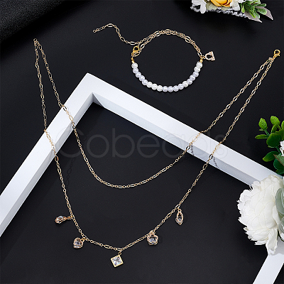 PandaHall Elite DIY Figaro Chain Necklace Making Kits DIY-PH0008-38-1