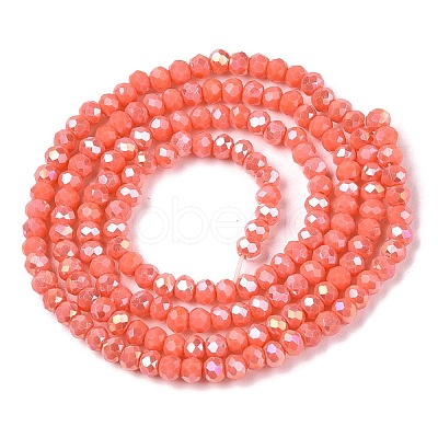 Electroplate Glass Beads Strands EGLA-A044-P1mm-B21-1