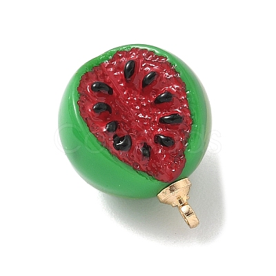 Brass Plastic Charms KK-L239-046G-02-1