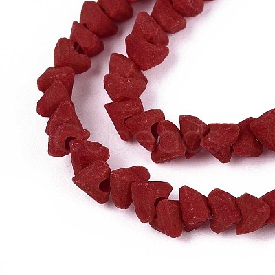 Frosted Opaque Glass Beads Strands GLAA-N017-4mm-15-1