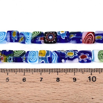 Handmade Millefiori Lampwork Beads Strands LAMP-T021-30A-1