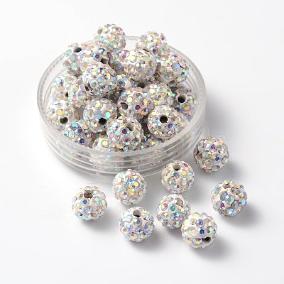 Pave Disco Ball Beads RB-A170-8mm-10-1