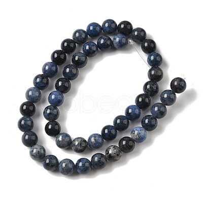 Natural Grade AA Dumortierite Quartz Round Bead Strands G-P075-43-8mm-1