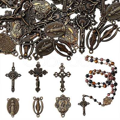 DIY Religion Pendants & Links Jewelry Making Finding Kit DIY-SZ0007-29-1