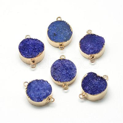 Natural Druzy Agate Links connectors G-Q500-M-1