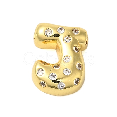Rack Plating Brass Micro Pave Clear Cubic Zirconia Perdants KK-C067-11G-J-1