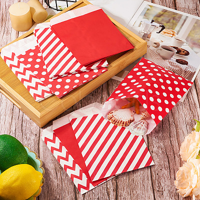 40Pcs 4 Styles Kraft Paper Bags CARB-TA0001-12B-1