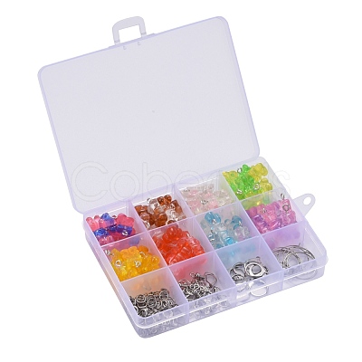 DIY 40Pairs Bear Transparent Resin Earrings Kits DIY-LS0001-02-1