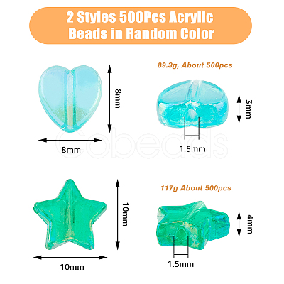 Eco-Friendly Transparent Acrylic Beads TACR-DC0001-04A-1