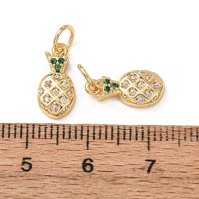 Brass Micro Pave Cubic Zirconia Charms ZIRC-I038-12G-1