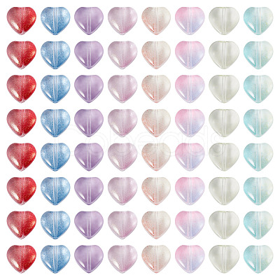 80Pcs 8 Colors Handmade Lampwork Beads LAMP-TA0002-53-1
