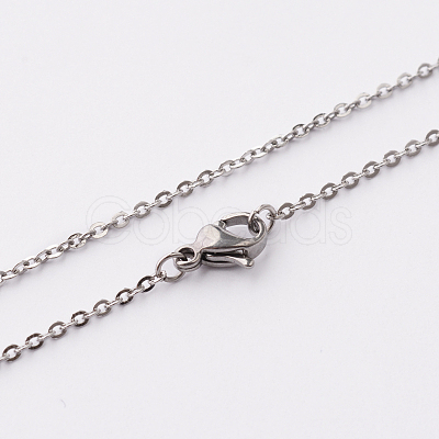 Tarnish Resistant 304 Stainless Steel Cable Chain Necklaces STAS-O056-12-1