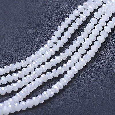 Electroplate Glass Beads Strands EGLA-A034-J4mm-B07-1