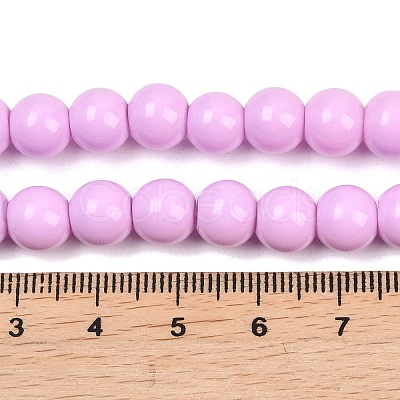 Painted Glass Bead Strands LS-DGLA-S071-8mm-B38-1-1