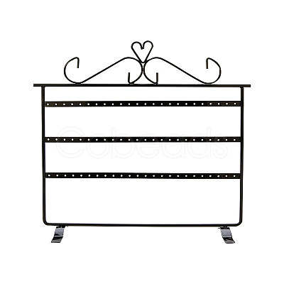 Triple Levels Rectangle Iron Earring Display Stand CON-PW0001-153B-1