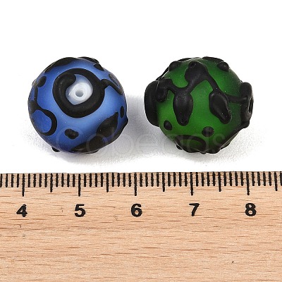 Gothic Handmade Frosted Lampwork Beads LAMP-E039-03-1