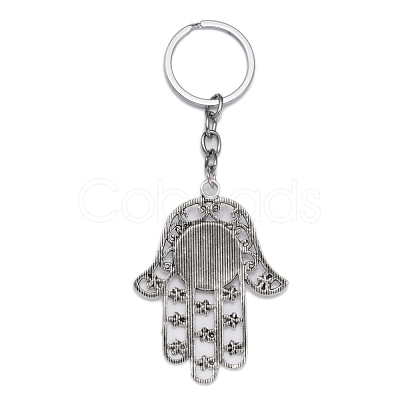 Alloy Pendant Keychains KEYC-WH0027-51-1