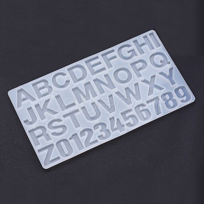 Number and Letter Design DIY Silicone Molds AJEW-P042-03-1