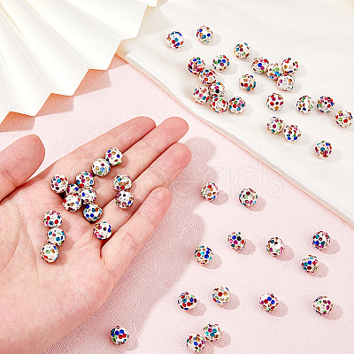 120Pcs Rhinsestone Clay Pave Beads CLAY-FH0001-27B-1