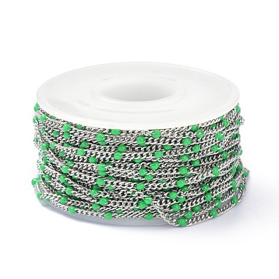 304 Stainless Steel Enamel Curb Chains CHS-P013-01P-10-1