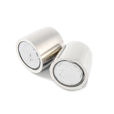 Brass Magnetic Clasps with Loops KK-C3036-16x9mm-N-1